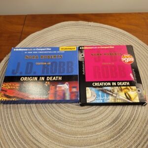 🎫EUC~NORA ROBERTS 2 Audiobook Sets. "ORIGIN IN DEATH" & "CREATION IN DEATH"
